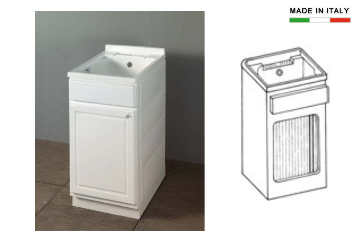 Lavatoio per esterni con vasca in resina h15628 Lavatoi in ceramica