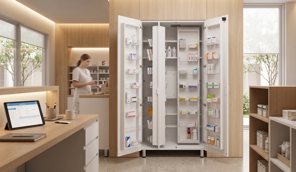 Vetrine e armadi farmaci per ospedali: caratteristiche e requisiti