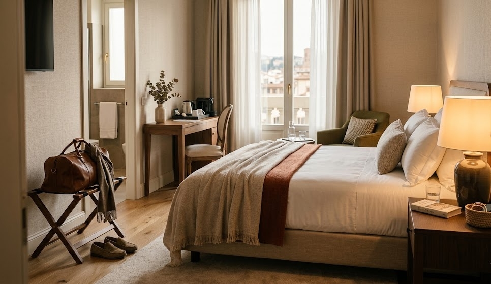 Camera hotel di lusso: quali elementi creano una percezione premium