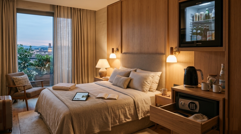 Camera hotel sostenibile: quali accessori scegliere per ridurre consumi e impatto ambientale