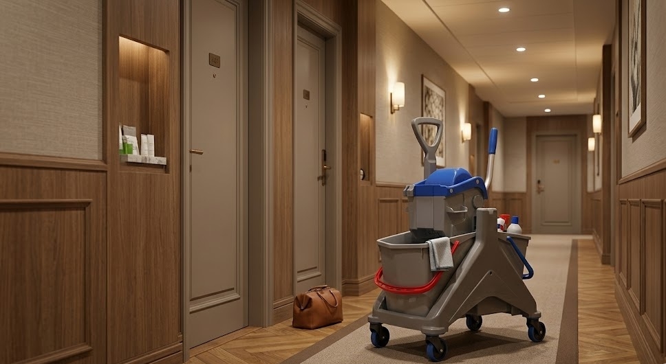 Carrelli per pulizie hotel: come migliorano l’efficienza dell’housekeeping