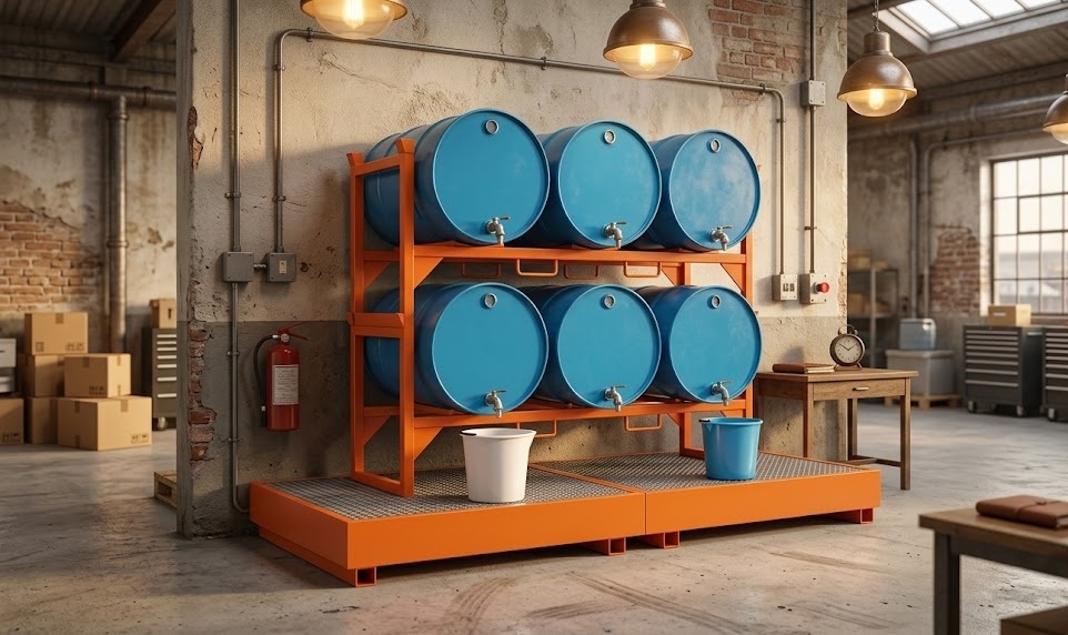 Stoccaggio fusti industriali: soluzioni sicure ed efficienti