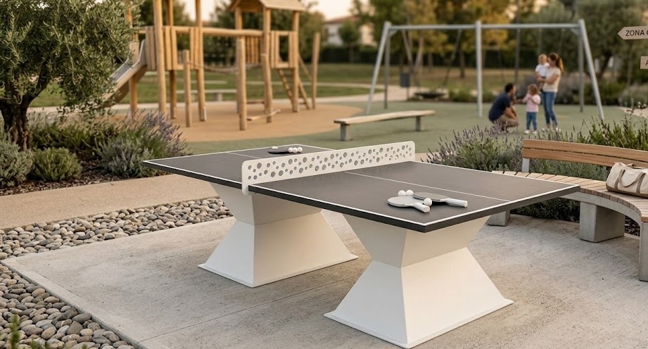 Tavolo ping pong in cemento: vantaggi per parchi e aree pubbliche