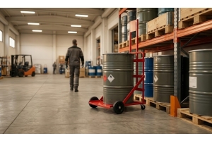 Carrelli per movimentazione fusti: guida completa per l’uso industriale
