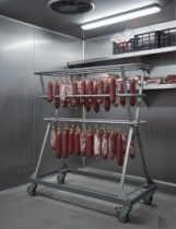 Carrelli per stagionatura salumi e formaggi
