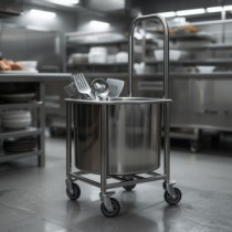 Vasca Per Grasso In Acciaio Inox 60 Cm Con Manici - Contacto - Qualità Professionale