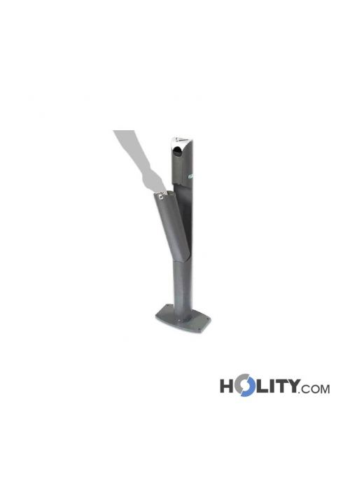 Reliancer Posacenere Da Pavimento Regolabile In Altezza | Colonnina Fumatori In Acciaio Inox Con Svuotamento One-touch | Rosso, Da 54,6 A 88,9 Cm