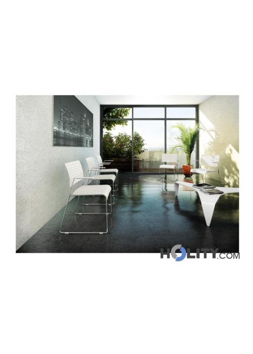 Set Di 2 Sedie Da Ufficio In Ecopelle - Design Cantilever - Per Reception E Sale Riunioni - Foto 14