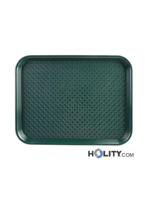 Sourcing Map 4 Vassoi Rettangolari In Plastica PP 30x22 Cm, Verde Scuro, Impilabili, Per Ristoranti, Feste, Buffet, Trasporto Cibo - 4