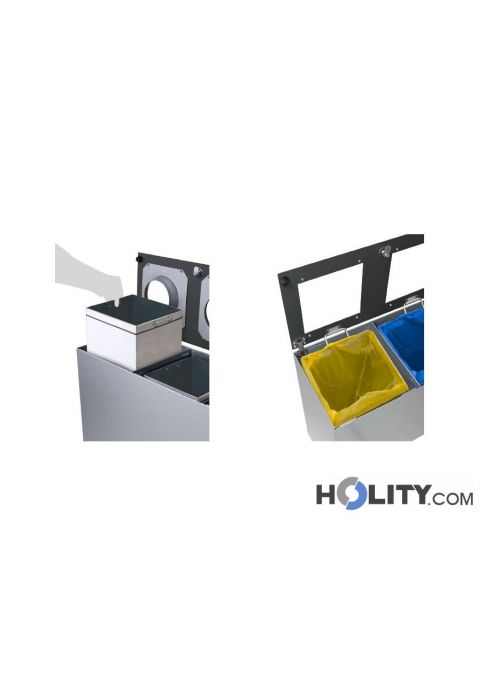 Cestino Differenziata COMPATTO - 17 Litri Con 4 Scomparti Per Riciclo