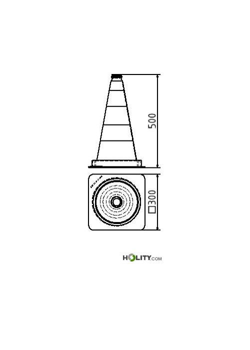 Cono Segnaletico Stradale - Altezza 53 Cm | Arancione Fluorescente Per Sicurezza - Foto 4
