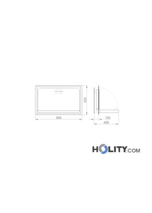 Fasciatoio Verticale Pieghevole Per Bambini - Da Parete, Grigio, Portaoggetti, Capacità 25 Kg, Modello M-B1 - Foto 10