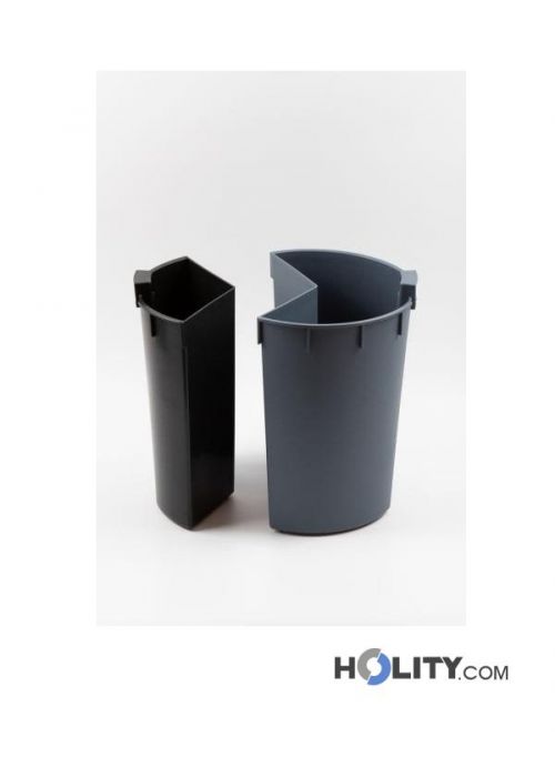 Contenitori per rifiuti-Beta, materiale acrilico chiaro Largh. 300 mm