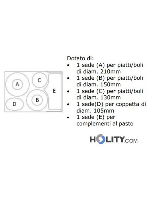 Vassoio isotermico con coperchio integrale h28232