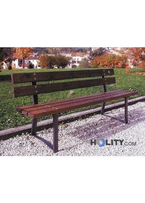 Moebel17 Panca In Legno E Finta Pelle Imbottita, 110x50x45 Cm, Colore Grigio, Carico Max 340 Kg