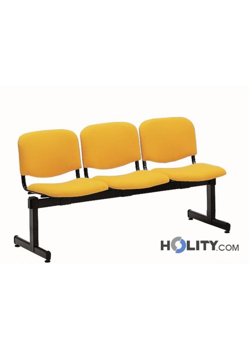 Panca sala attesa con seduta imbottita ignifuga h34402