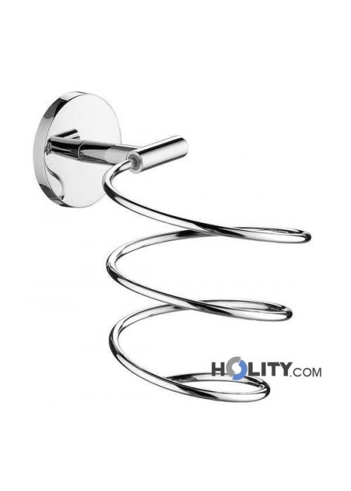 Porta Asciugacapelli In Acciaio Inox - Supporto Da Parete Per Bagno, Design Spazzolato - Foto 12