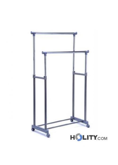 SONGMICS Stand Appendiabiti Con Ruote, Appendiabiti Largo 74 Cm, Con - Foto 2