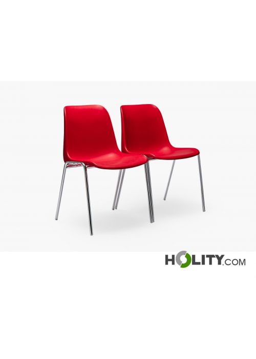 Sedia per sala meeting ignifuga con ganci h17731