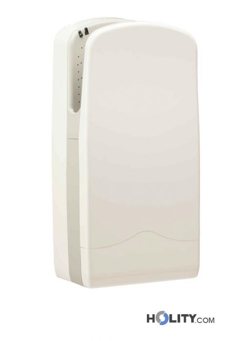 Asciugamani Elettrico Anydry 2005H - Asciugamani Ad Aria Con Filtro HEPA, 7-10 Secondi Per Asciugare, 2050W, Bianco, Per Bagni Pubblici E Casa