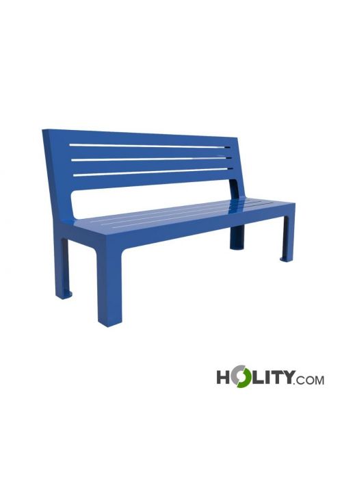 Panchina da giardino 2 posti in acciaio stile classico nero Outsunny