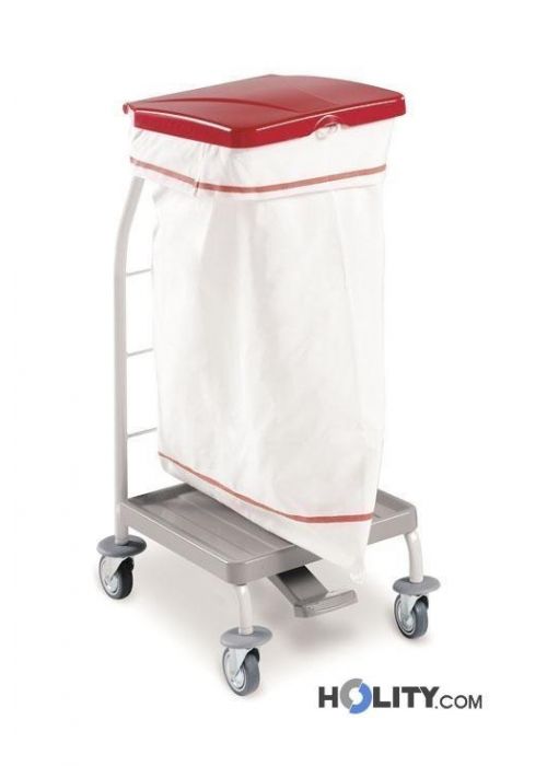 Carrello Portabiancheria Con Ruote - Materiale PP Rinforzato, Capacità 100kg | Per Lavanderie, Hotel E Pulizie (Grigio) - Foto 11