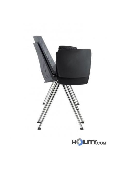 Sedia per sale conferenza con tavoletta scrittoio antipanico h44909