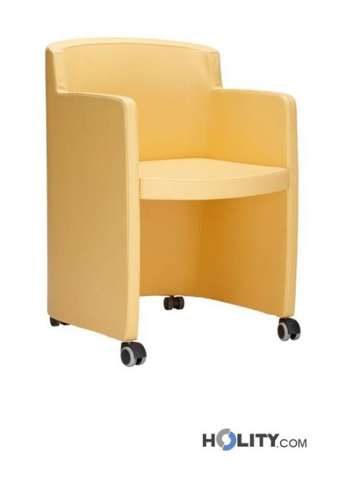Poltrona per sala conferenza su ruote h449_114