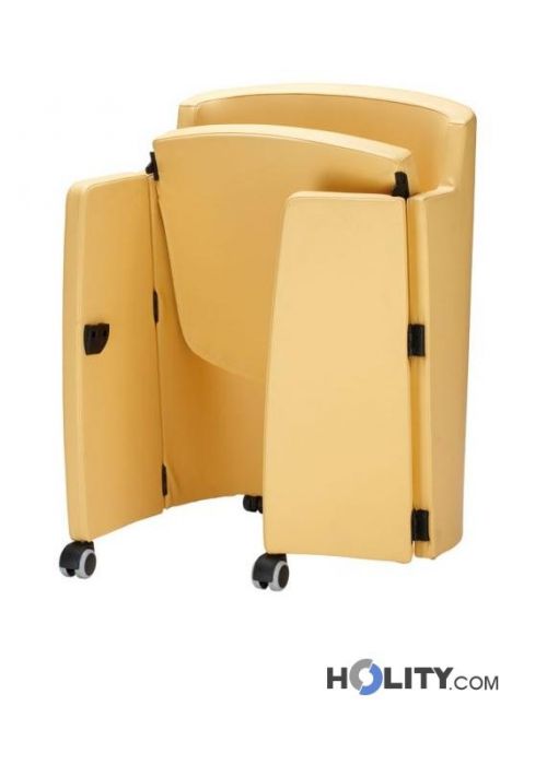 Poltrona sala conferenza richiudibile con ruote h449_115