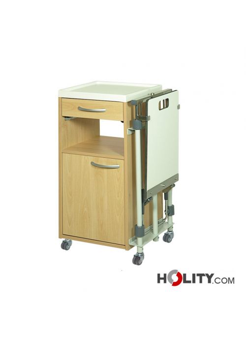 Comodino per camera ospedale con tavolino servitore h573_23