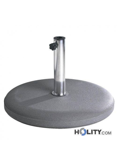 Supporto Ombrellone Cemento Rotondo Nero 15 Kg 40 Cm Supporto