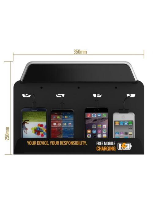 Stazione Di Ricarica Mobilevision Con Cassetto In Bambù; Spazio Di - Foto 5