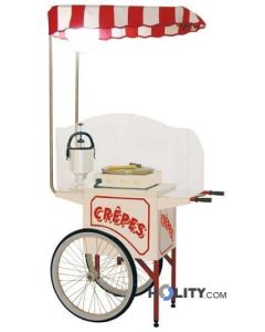 Carrettino per distribuzione crepes h2604