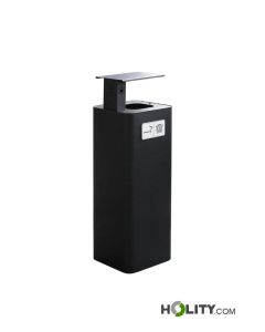 Cestino portarifiuti con posacenere da esterno h1025_21