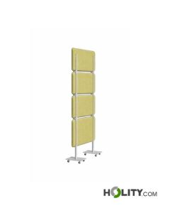 Divisorio fonoassorbente 4 pannelli e base con ruote h1033_24