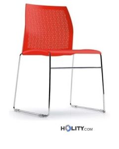 Sedia a slitta in plastica h15955