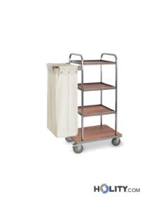Carrello portabiancheria per hotel-4 Piani aperti-h2200141