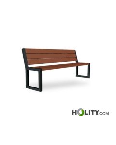 Panchina per arredo urbano in legno esotico h287_268