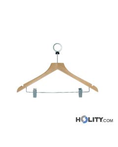 Confezione da 100 Grucce porta-pantaloni con anello antifurto h31126