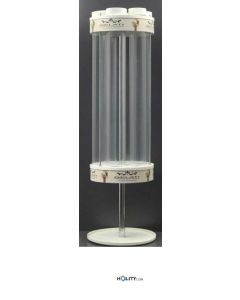 portacono-6-tubi-con-base-girevole-in-alluminio-h41206