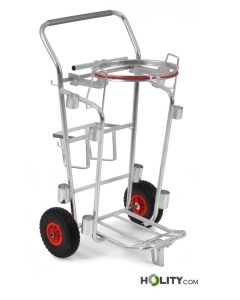 Carrello per operatore ecologico zincato h422_42