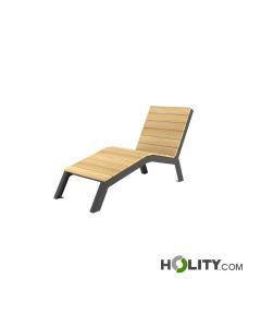 Chaise longue in legno per spazi pubblici h463_02