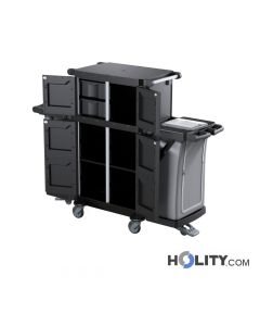 Carrello per la pulizia camera hotel in plastica riciclata h489_09