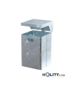 Porta rifiuti per arredo urbano in acciaio h503_09