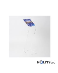 Leggio a Z trasparente con tasca verticale h738_163