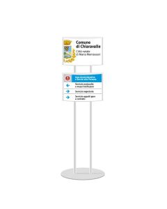 Totem pubblicitario a due montanti h738_209