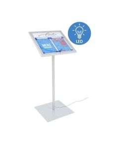 Leggio porta menu con anta in policarbonato trasparente h738_213
