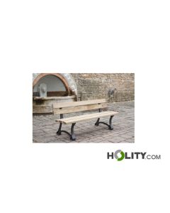 Panchina in legno e ghisa per arredo urbano h773_29