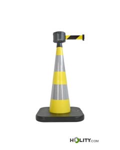 Cono segnaletico per cantieri giallo h972_130