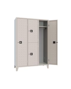 Armadio spogliatoio con 2 ante sovrapposte e 2 intere h976_21